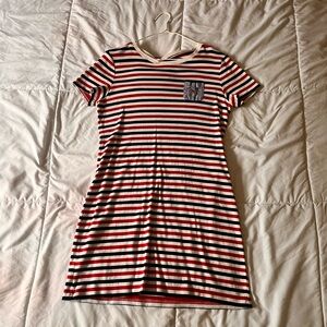 Tommy Hilfiger Striped Red and White T-Shirt Dress